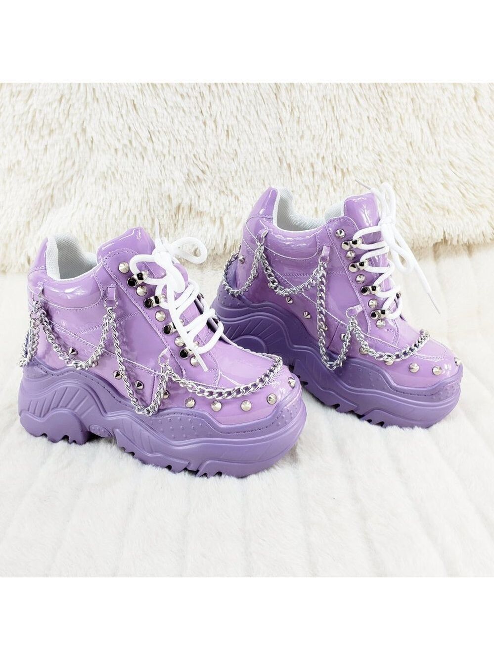 Space Candy Platform Lilac Purple Hidden Wedge Sneaker RESTOCKED